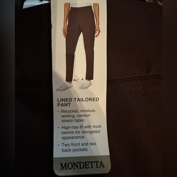 Mondettalined tailored Brown Pants plus size 14 - Picture 8 of 8